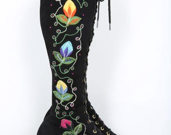 人気メーカー・ブランド Tooled Carved Hand Clogs Platform 70s Studs Floral Wood アクセサリー