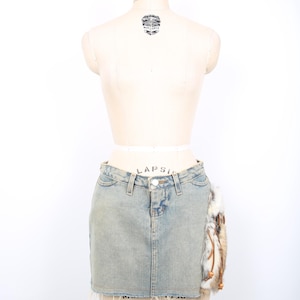 Blue Denim Mini Skirt 80s 90s Y2K Modern Streetwear Trendy Summer