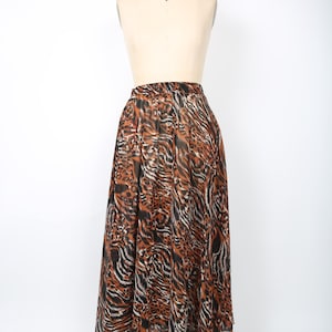 Vintage Leopard Print Sheer Midi Skirt Streetwear Spring Summer