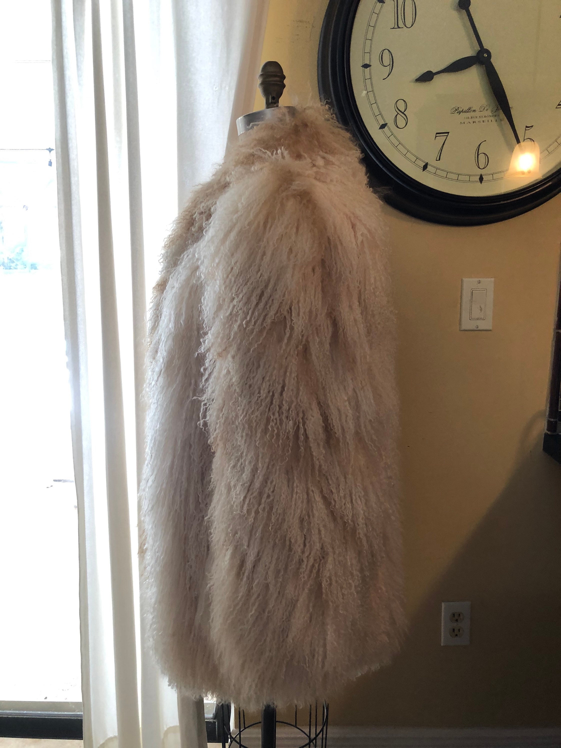 Oscar De La Renta Miss O Vintage Mongolian Fur Coat Lilac - Etsy