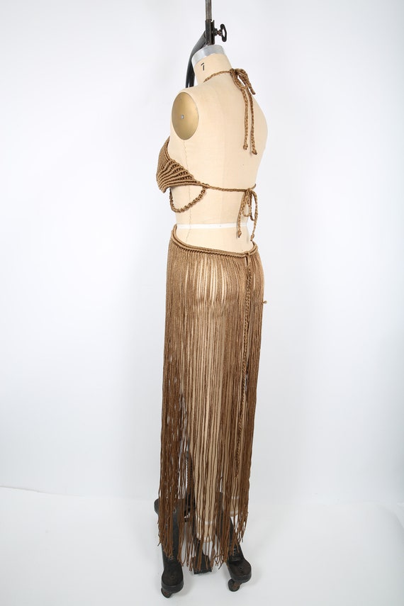 Macrame Artisian Handmade Dress Cover Up with Lon… - image 5