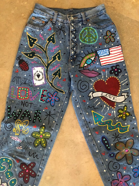 Hand-Painted Denim Jeans : The Genesis Collection