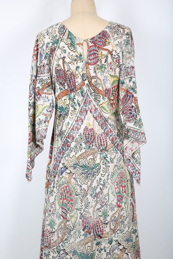 Vintage 70s Indian Caftan Kaftan Maxi Dress Cotto… - image 3