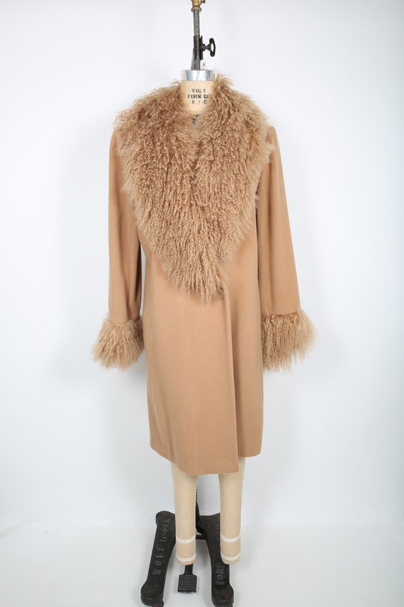 Vintage Penny Lane Coat , Wool & Shaggy Trim Coat 