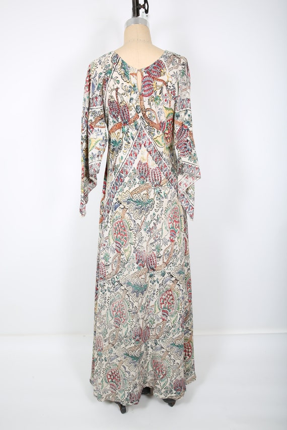 Vintage 70s Indian Caftan Kaftan Maxi Dress Cotto… - image 4