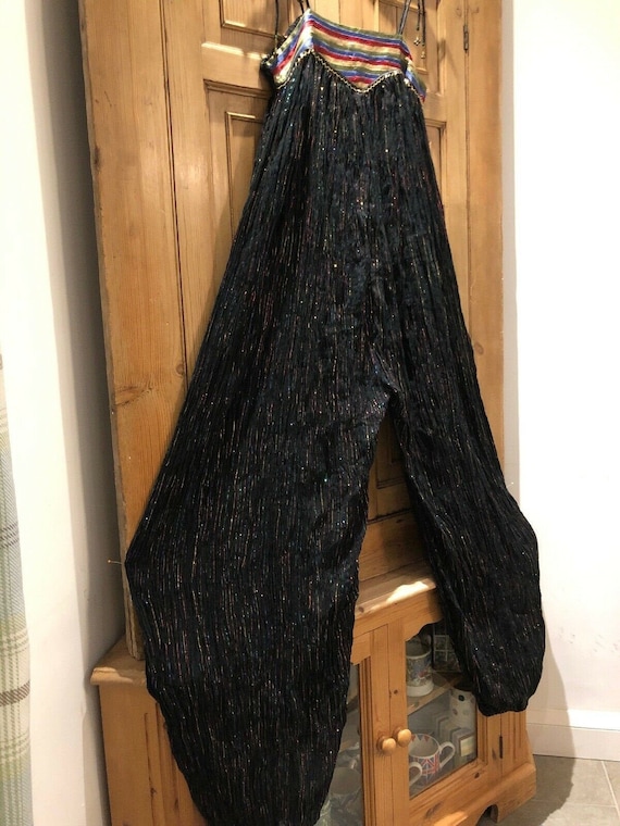 Vintage 70s Phool Indian Jumpsuit Harem Sheer Gauz