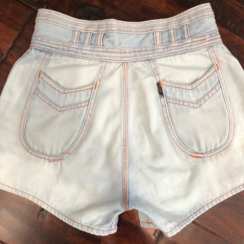 Vintage 70s N'est Ce Pas STAR Denim Shorts High Waisted | Etsy