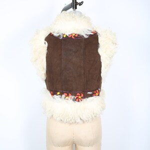 Penny Lane Vintage 70s Vest Embroidered Vest Gilet Ottoman 70s Afghan Vest Sheepskin Floral Almost Famous Folk Woodstock Hippy Boho Bohemian image 3