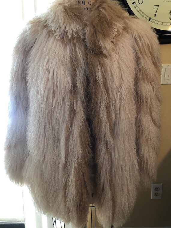 Oscar De La Renta Miss O Vintage Mongolian Fur Coat Lilac - Etsy