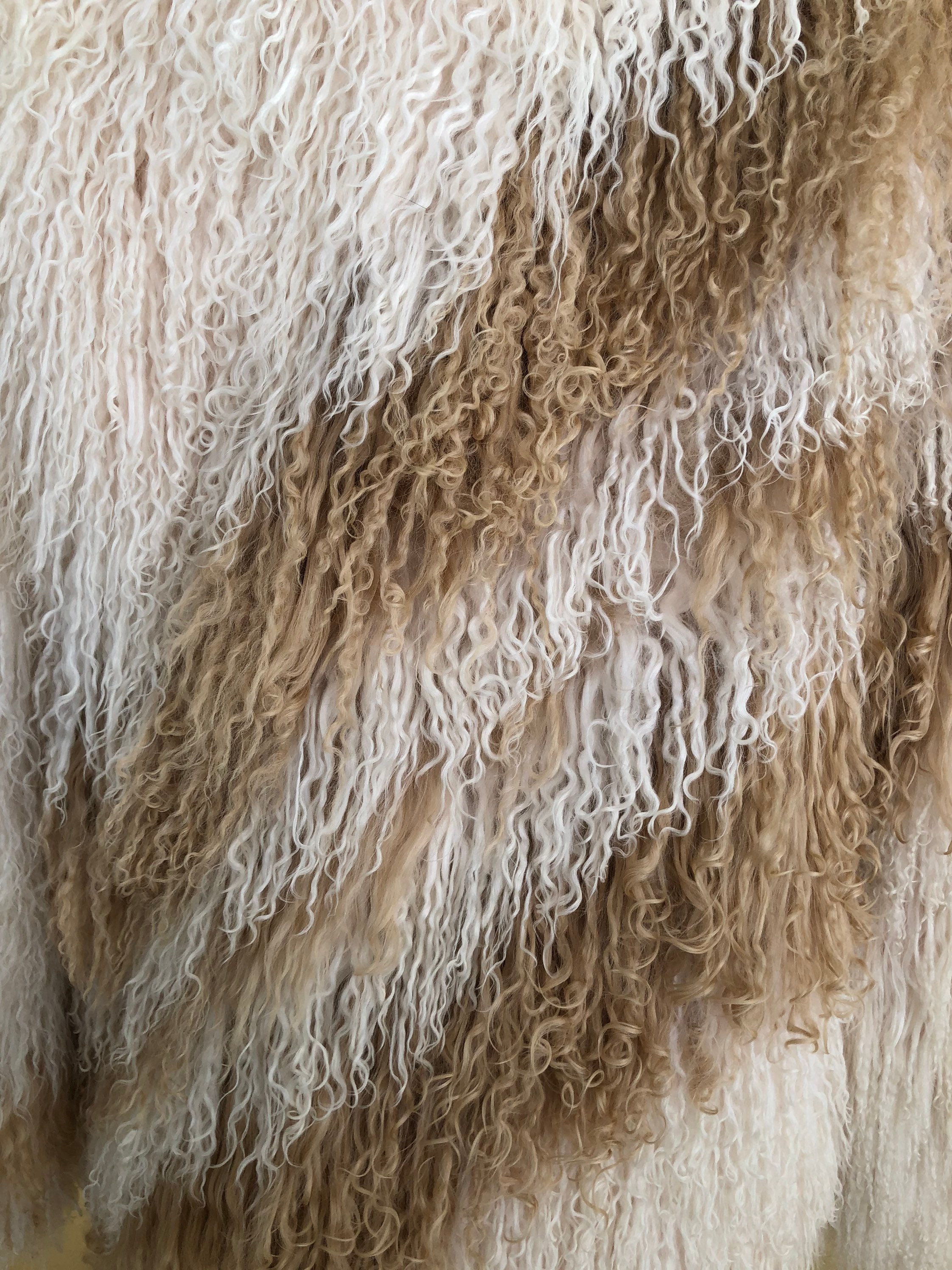 Oscar De La Renta Vintage Mongolian Fur Coat Shaggy Fur Coat | Etsy