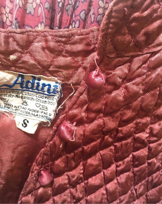 ADINI Dress Vintage 70s Indian Dress Midi Dress P… - image 9