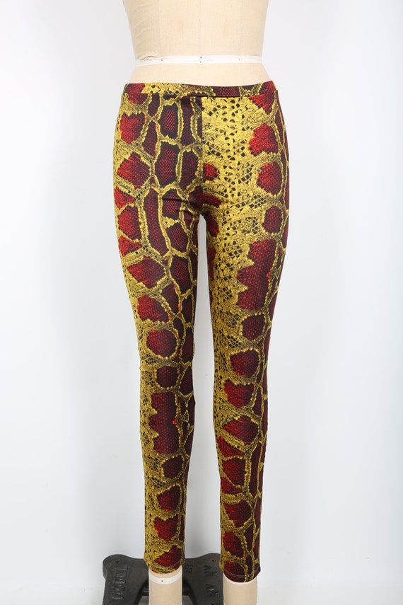 Robert Cavalli Animal Print Stretch Leggings Pants