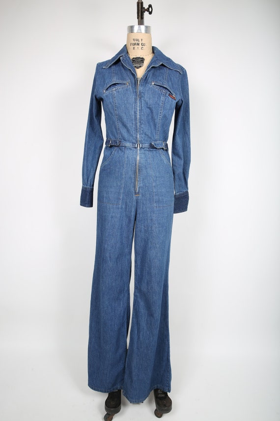 70s Vintage Landlubber Denim Jumpsuit Hippy Hippie