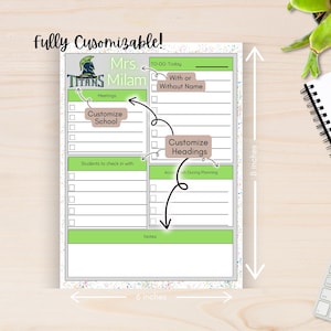 Personalized Teacher To-Do List Notepad: Custom School Stationery (8x6 inches)