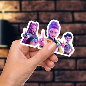 Kpop Demon Hunters Sticker, Vinyl Waterproof Kpop Sticker in 3 Sizes, Kpop Gear, Hunter/X Sticker, Kpop Stickers, 2x2in, 3x3in, 4x4in..