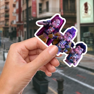 Kpop Demon Hunters Sticker, Vinyl Waterproof Kpop Sticker in 3 Sizes, Kpop Gear, Hunter/X Sticker, Kpop Stickers, 2x2in, 3x3in, 4x4in..