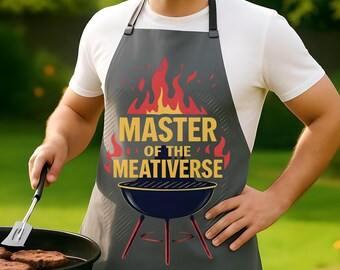 Father's Day Apron, Master of the Meativerse, Perfect Gift for Grill Lovers, BBQ Dads, Gift For Dad, Father's Day, Dad Gift, Grill Master