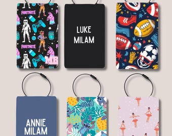 Personalized Backpack Tag: Custom Name, Lightweight School Bag Label