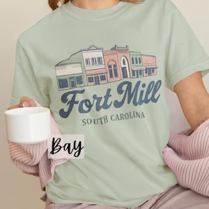 T-shirt Fort Mill en Caroline du Sud, couleurs confortables, chemise décontractée unisexe, souvenir de vacances, cadeau de la Caroline du Sud, vêtements d'été