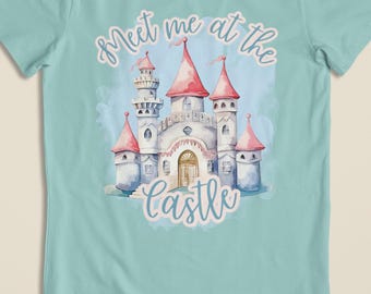お揃いのディズニー風Tシャツ、幼児用ディズニー風Tシャツ、お城で会いましょう、家族お揃いのディズニーシャツ、まとめ買いでお得