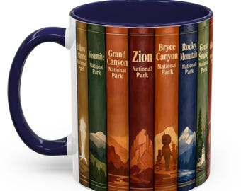 National Parks Book Spine Coffee Mug | US Travel Gift