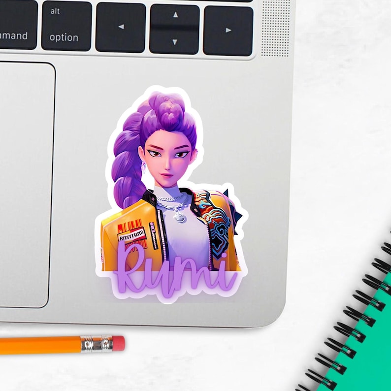 Kpop Demon Hunters Sticker, Rumi Character Sticker, Vinyl Waterproof ...