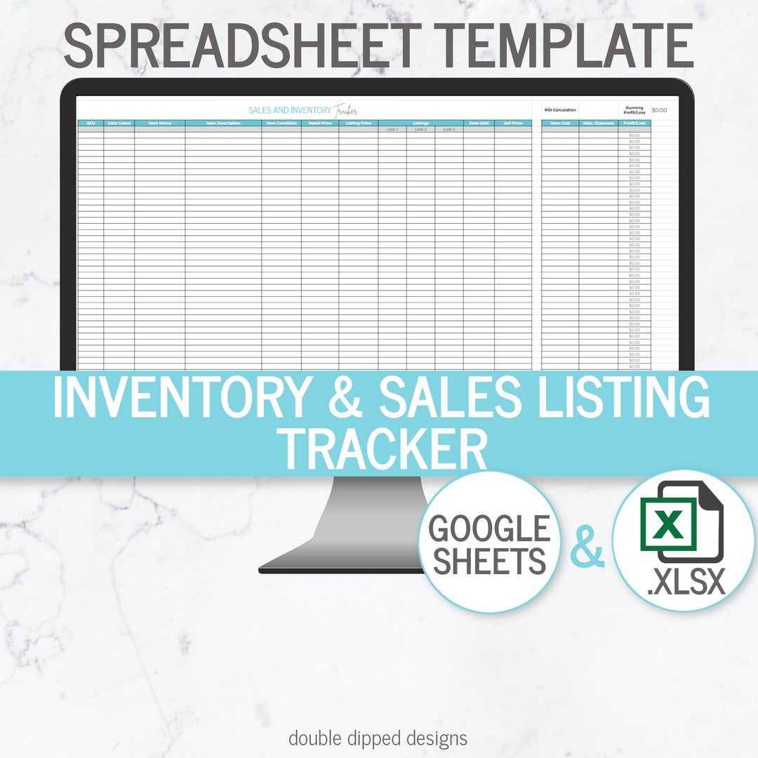 Inventory and Sales Tracking Spreadsheet Reselling ROI Spreadsheet
