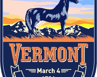 State animal Vermont Day Sticker