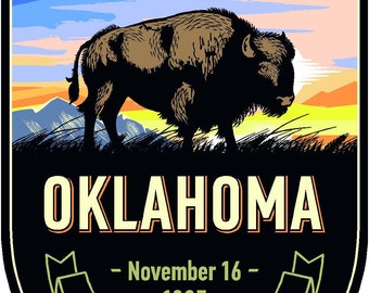 State animal Oklahoma Day Sticker