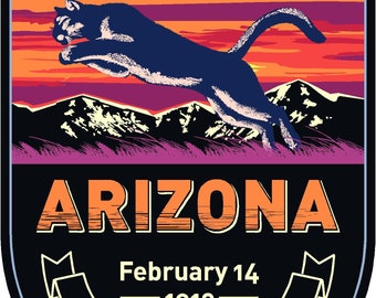 Arizona AZ State Outline Vinyl Decal Sticker - Etsy