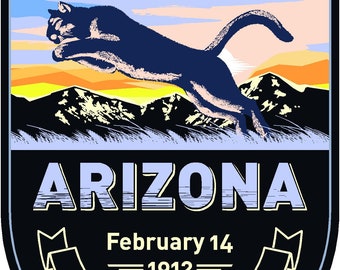 Arizona AZ State Outline Vinyl Decal Sticker - Etsy