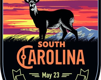 State animal South Carolina Night Sticker