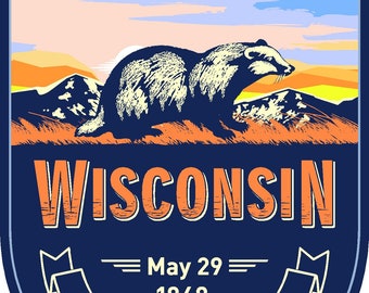 Wisconsin WI State Outline Vinyl Decal Sticker - Etsy