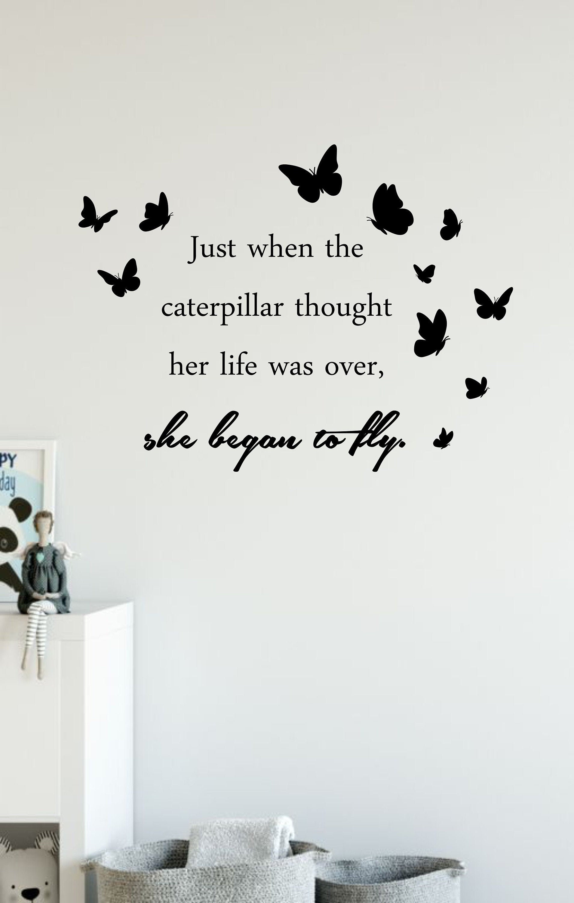 Just when the caterpillar thought her life was over she began | Etsy