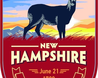 State animal New Hampshire Day Sticker