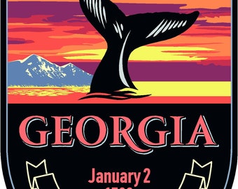 State animal Georgia Night Sticker