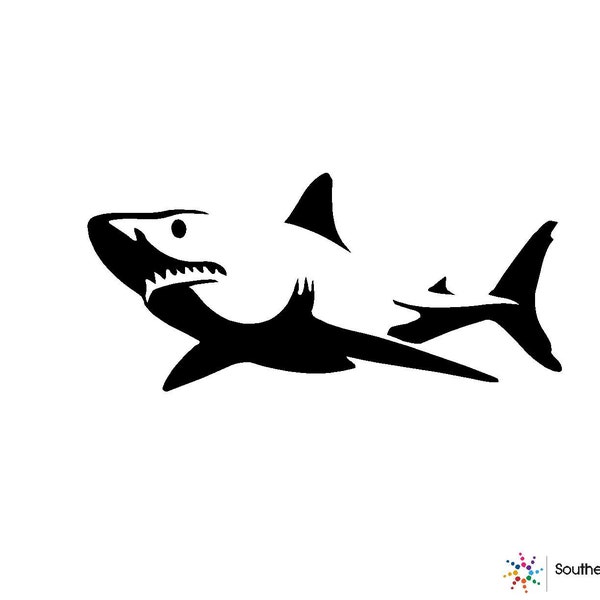 Great White Shark Vinyl Sticker