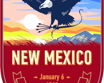 State animal New Mexico Day Sticker