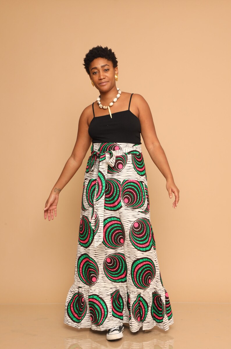 African Wrap Skirt Maxi Wrap Skirt Cotton Skirt Kitenge Etsy