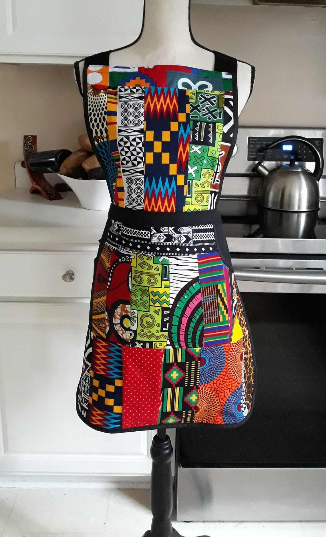 African Print Apron Set African Print Patchwork Apron and Etsy