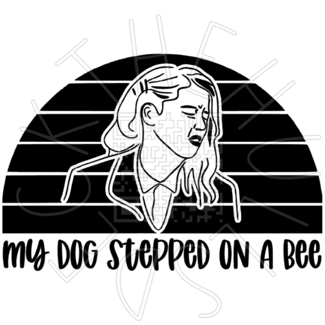 My dog stepped on a bee amber heard | Sticker