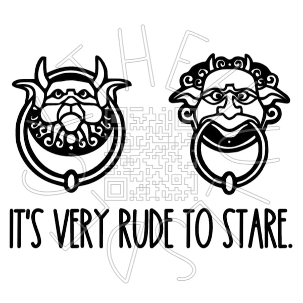 It's very rude to stare SVG PNG Digital download