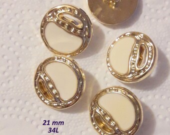 5 x BLACK /& SILVER COLOURED ART DECO STYLE OBLONG BUTTONS ~ 36L approx 21mm
