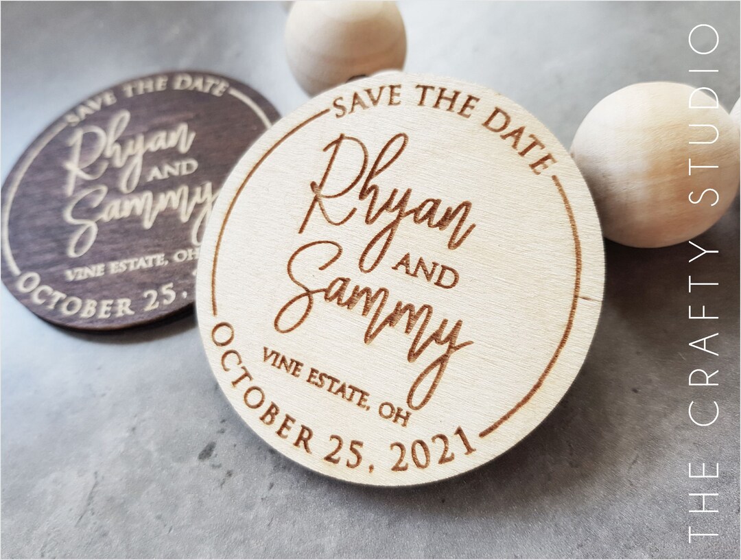 Save the Date Magnets - Geometric Circle (Set of 10)