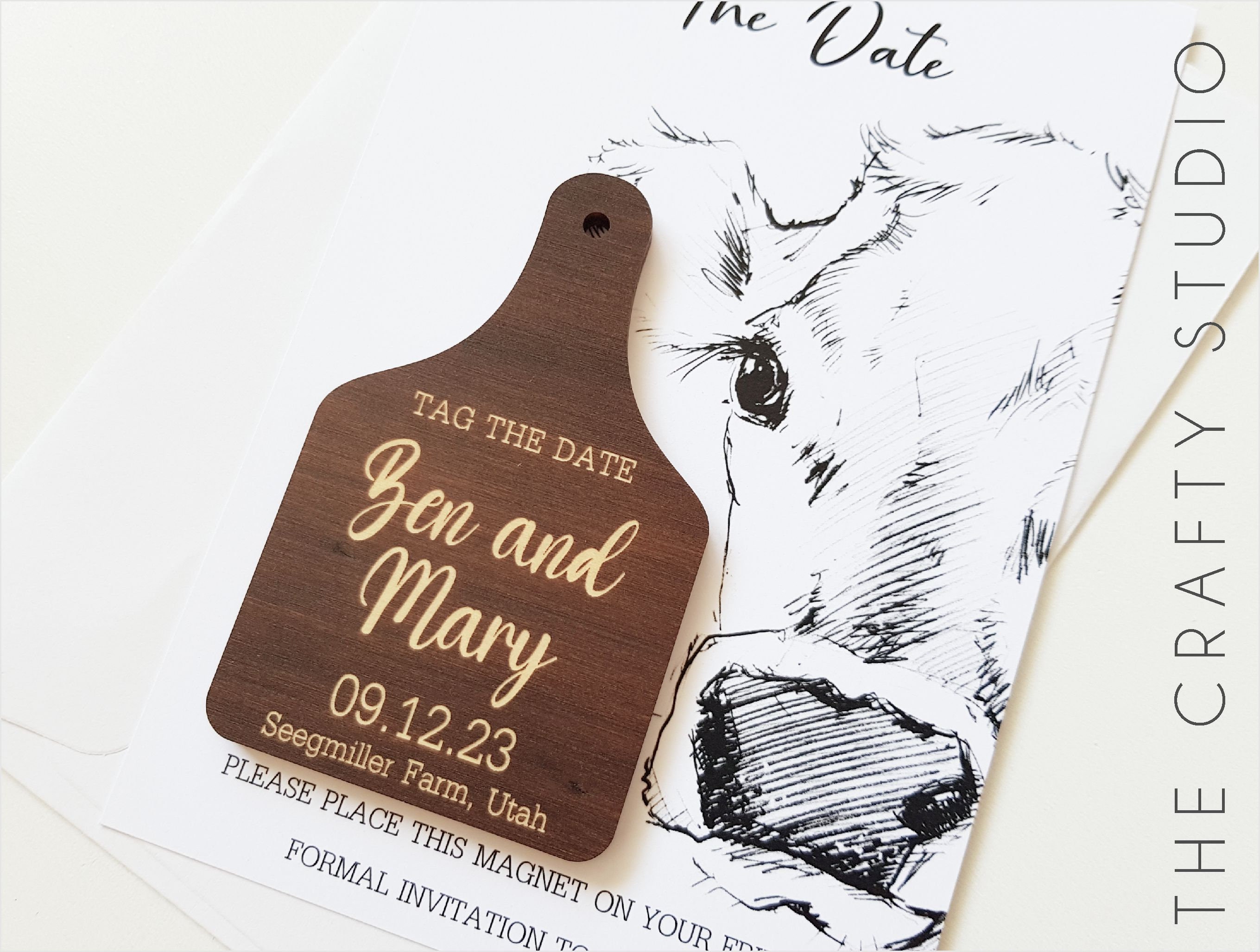 Save the Date Magnet (rund 95 mm) - selbst gestalten