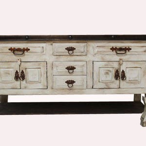 white wash Rustic Vanity