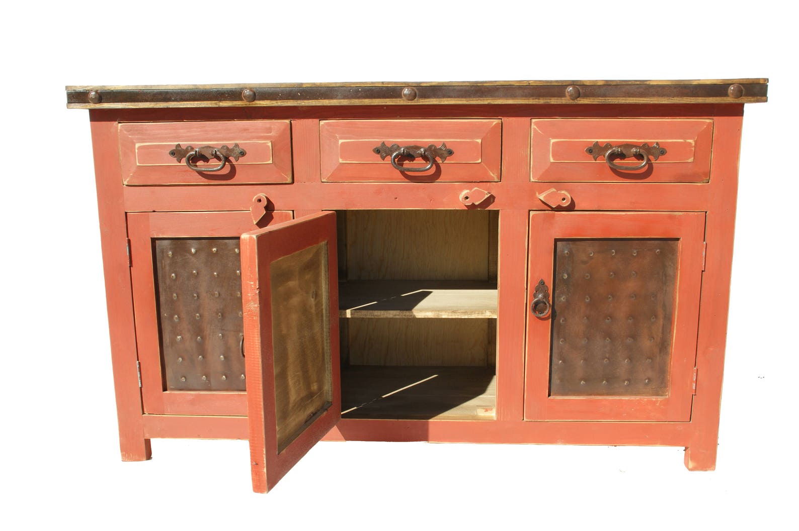 Rustic Red Bathroom Vanity Metallo Trinitas | Etsy