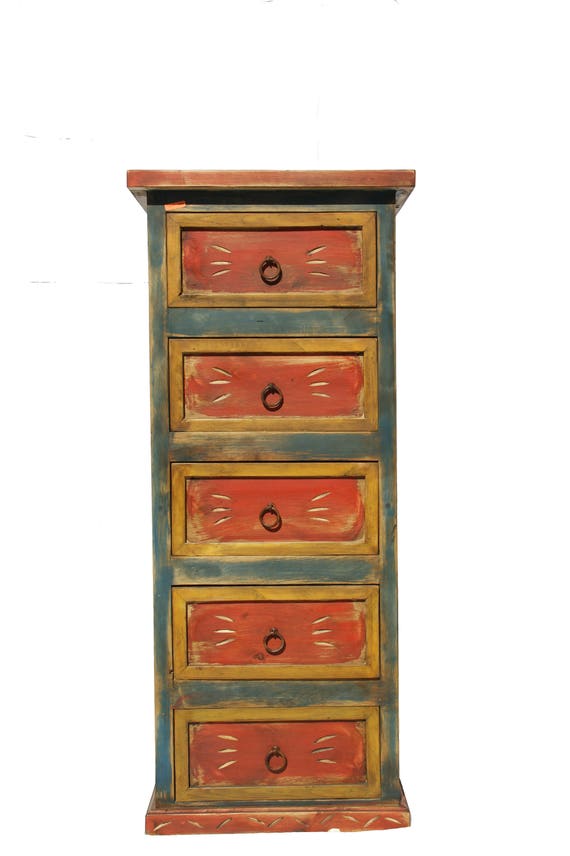 Rustic Spanish Multi Color Dresser Etsy