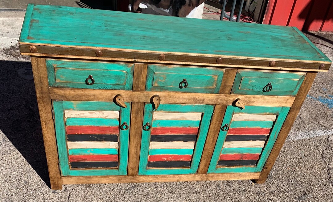 Rustic Multicolor Vanity Etsy