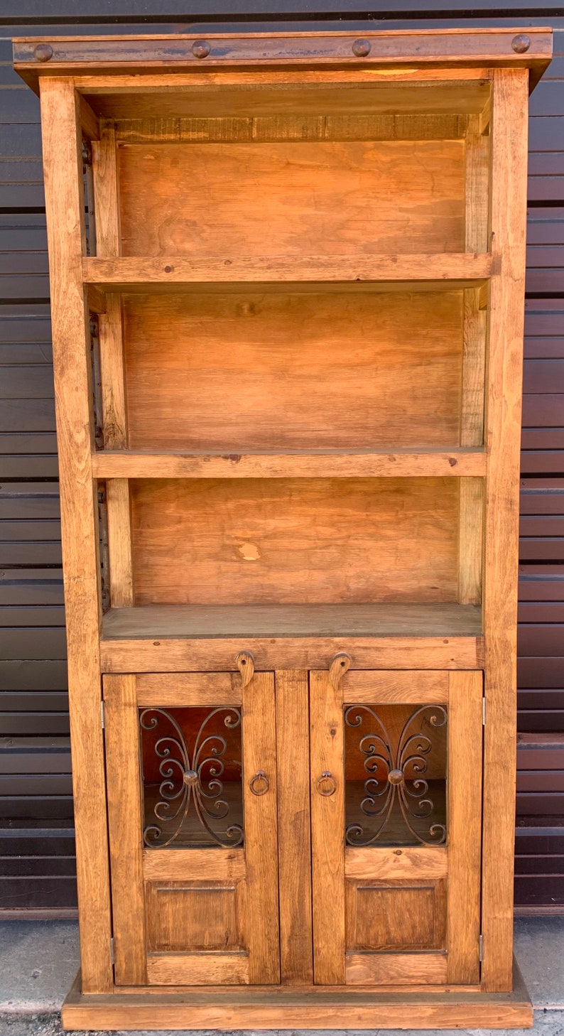 Iron/wood Bookcase Etsy